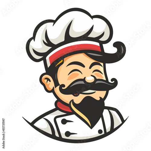 cartoon chef character for logo mascot restaurant