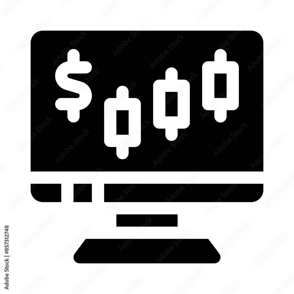 stock market glyph icon stock market glyph icon