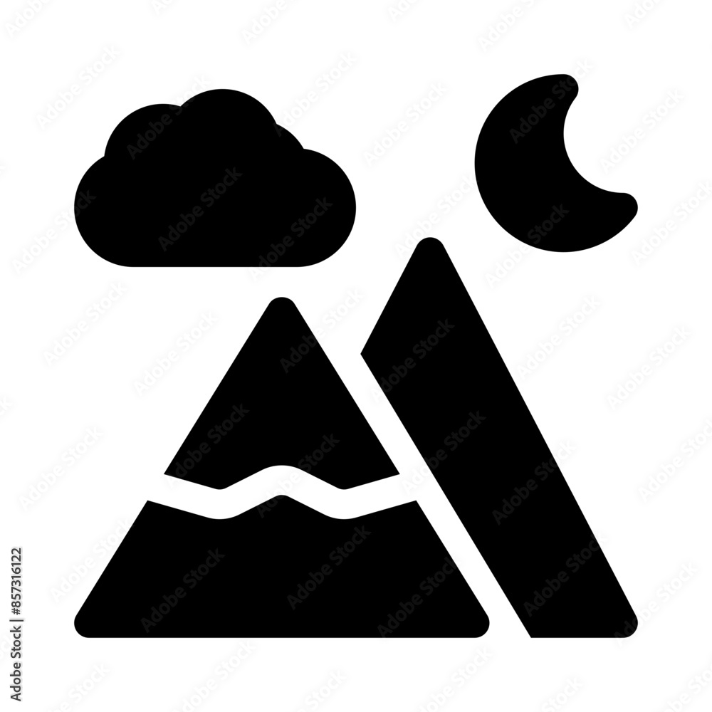 mountain glyph icon mountain glyph icon