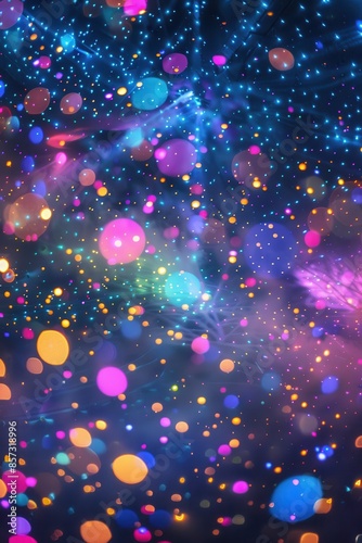 Abstract Colorful Bokeh Background.