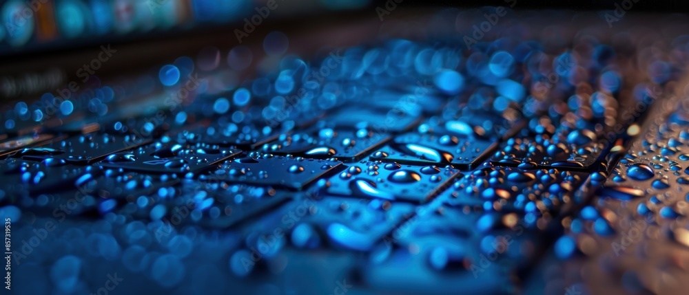 High-tech fingerprint scanner on a laptop for secure login High-tech fingerprint scanner on a laptop for secure login