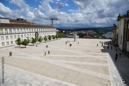 Central square of Coimbra University, Coimbra, Portugal.