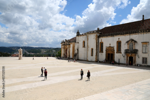 Central square of Coimbra University, Coimbra, Portugal.