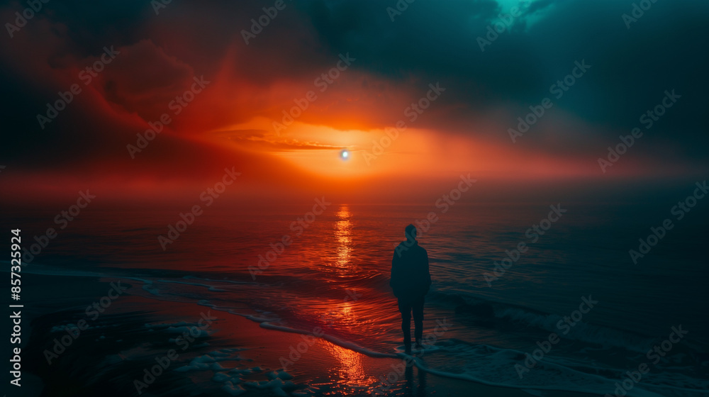 Fototapeta premium sunset in the sea