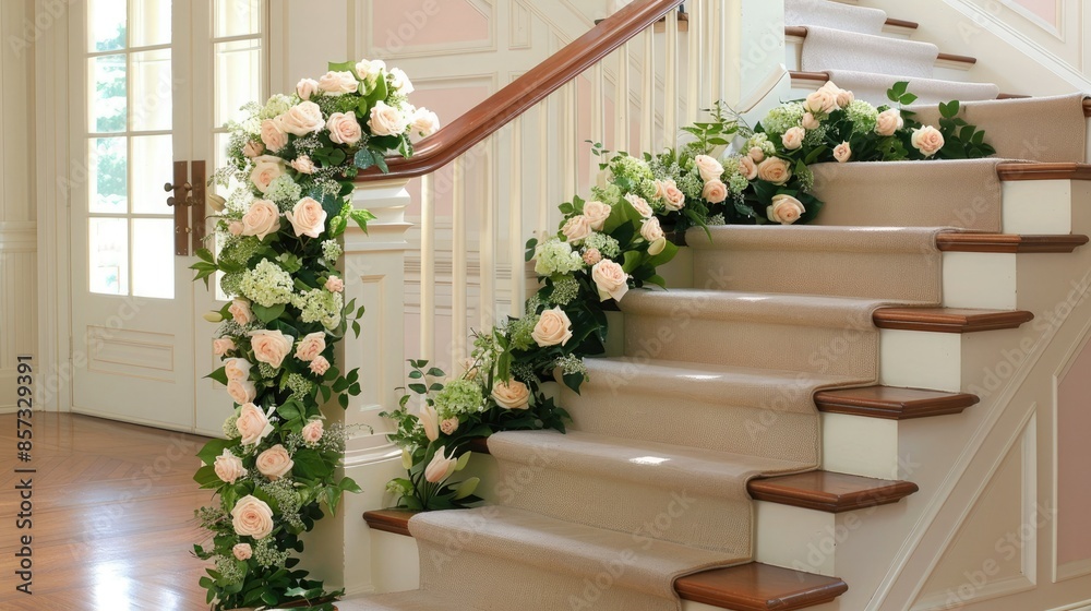 Fototapeta premium A Floral Stairway to Heaven