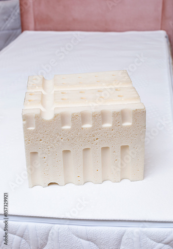 Wallpaper Mural Natural Latex mattress cross section - hi quality modern. Choice of the best type and quality. Front view. Close up. Torontodigital.ca