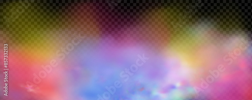 Background of an explosion of colorful smoke clouds.Multicolor fog with blue and yellow particles.Explosions of color powder.