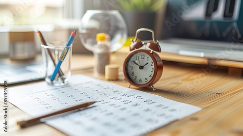Creating a time schedule, adding additional tasks. Time estimation blocks for efficiently adjusting schedules and managing stress from overburdened schedules. Emphasizing adaptability.  photo