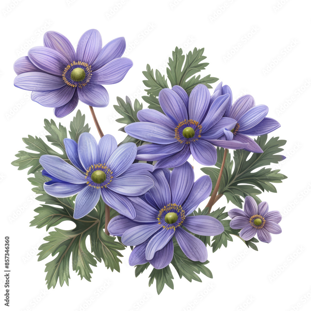 Obraz premium Bouquet of assorted flowers isolated on white background