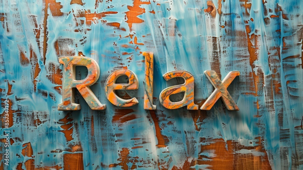 Fototapeta premium Opal Crystal Stress Relief concept art poster.