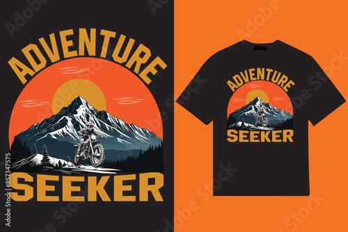 Adventure mountain retro design landscape mountain t shirt jeep desing
