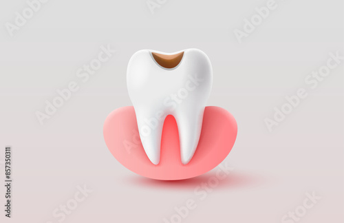 Protection of teeth, treatment against viruses and caries. Vector illustration