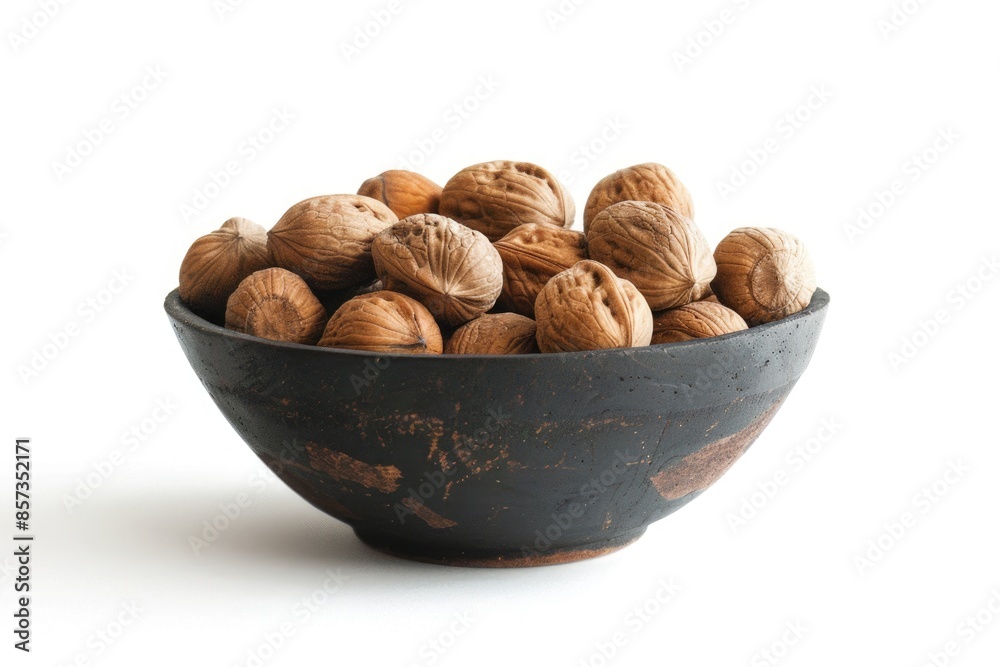 Bowl Of Walnuts. Fresh and Healthy Nuts, Crunchy and Raw Food Concept Bowl Of Walnuts. Fresh and Healthy Nuts, Crunchy and Raw Food Concept