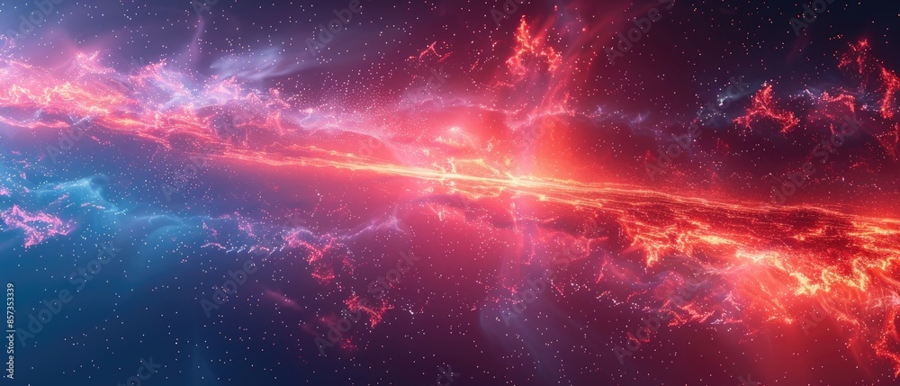 Abstract cosmic background with red and blue nebulae. Abstract cosmic background with red and blue nebulae.