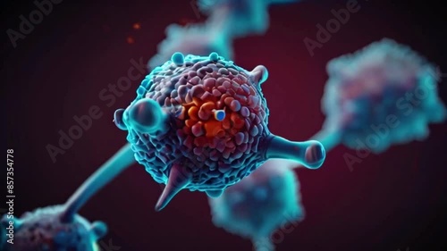 Testosterone, rotating 3D model of Sex hormones under a microscope, seamless looped video, molecular structure with selective focus