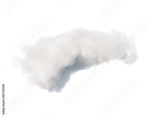 single white cloud with transparent background