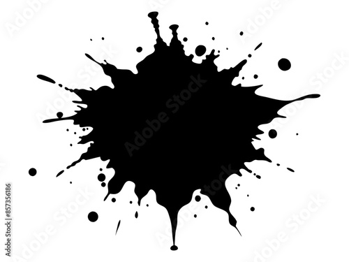 Abstract black ink splatter vector - expressive artistic splash, creative ink blot design, perfect for graphic projects and digital art