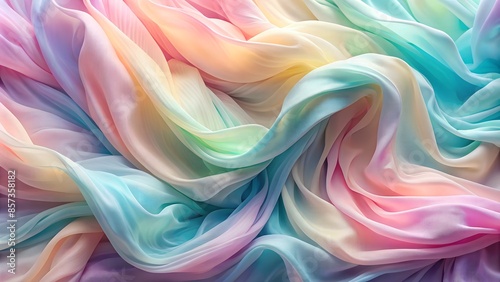 Wallpaper Mural  Abstract light background of floating fabric, pleats, mottled iridescent colours Torontodigital.ca