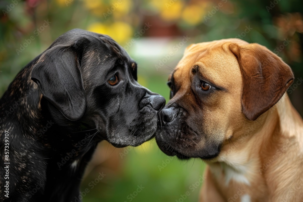 Boxer and Labrador in love Boxer and Labrador in love