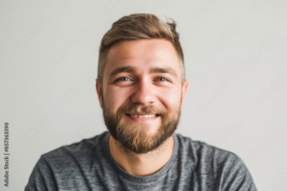 Isolated studio photo of a smiling man. People, attractive men, students, idea of lifestyle Isolated studio photo of a smiling man. People, attractive men, students, idea of lifestyle