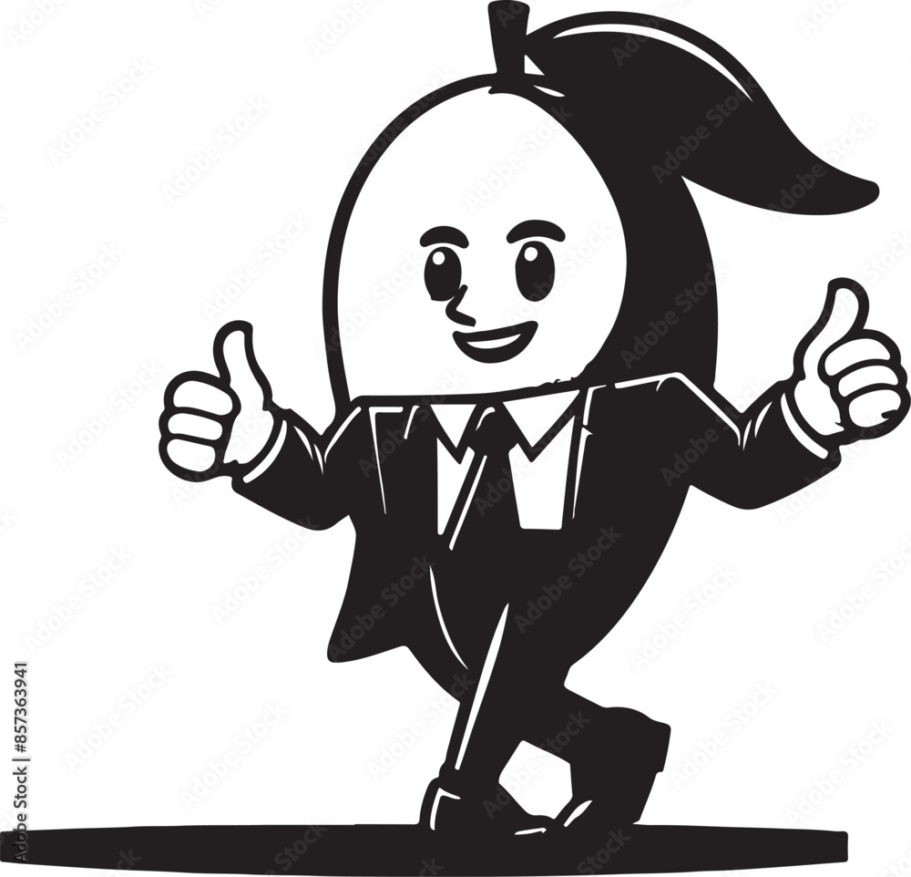 cartoon businessman with a smile
