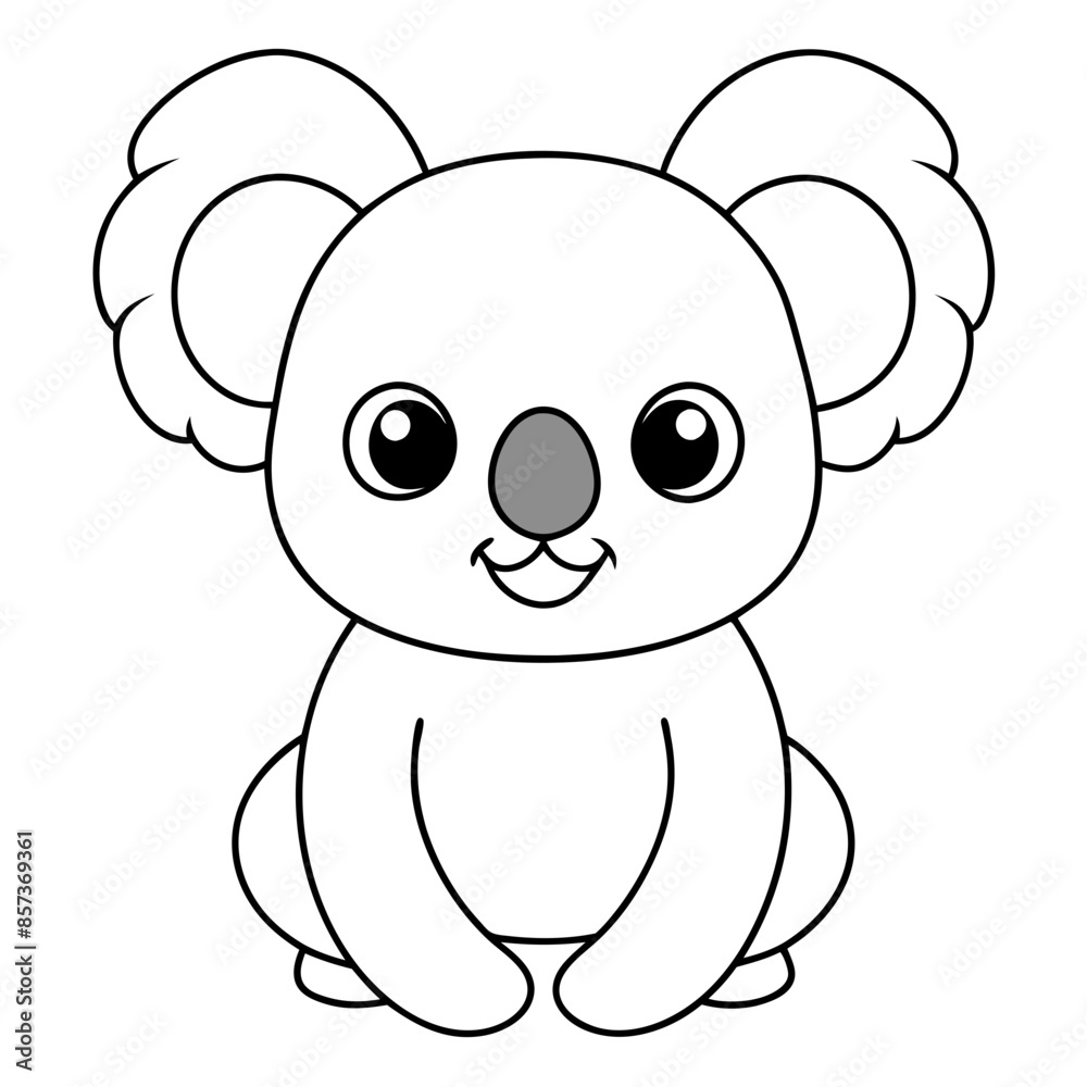 Fototapeta premium cartoon line art vector illustration