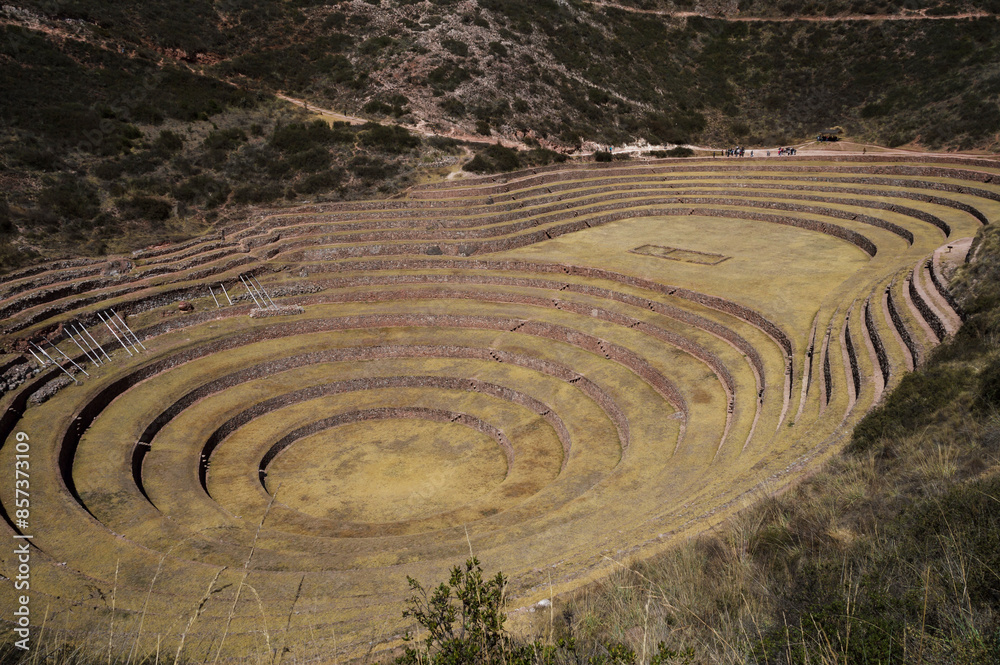 Inca engineering at preserved Moray archaeological site in Peru Inca engineering at preserved Moray archaeological site in Peru