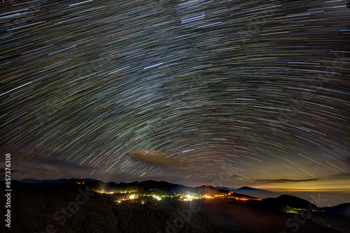 Startrails at mt.ali photo