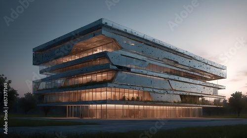 future building  in ai environments  isolated on transparent background.