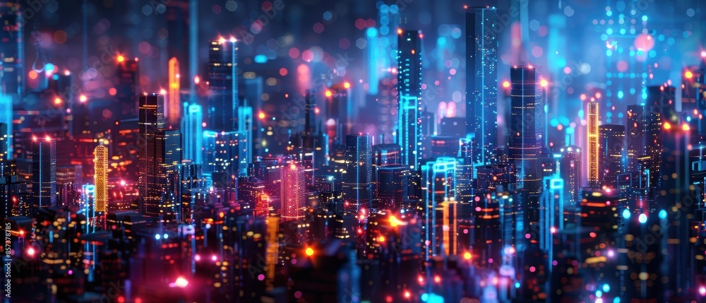 Smart city solutions with connected infrastructure, highlighting advancements in urban technology, crisp and detailed for professional use Smart city solutions with connected infrastructure, highlighting advancements in urban technology, crisp and detailed for professional use