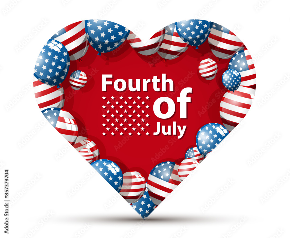 Fototapeta premium freedom heart shape