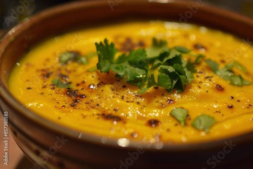 Carrot and ginger soup photo