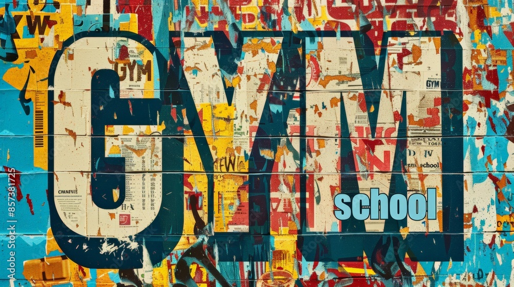 Obraz premium A vibrant graffiti wall featuring the words