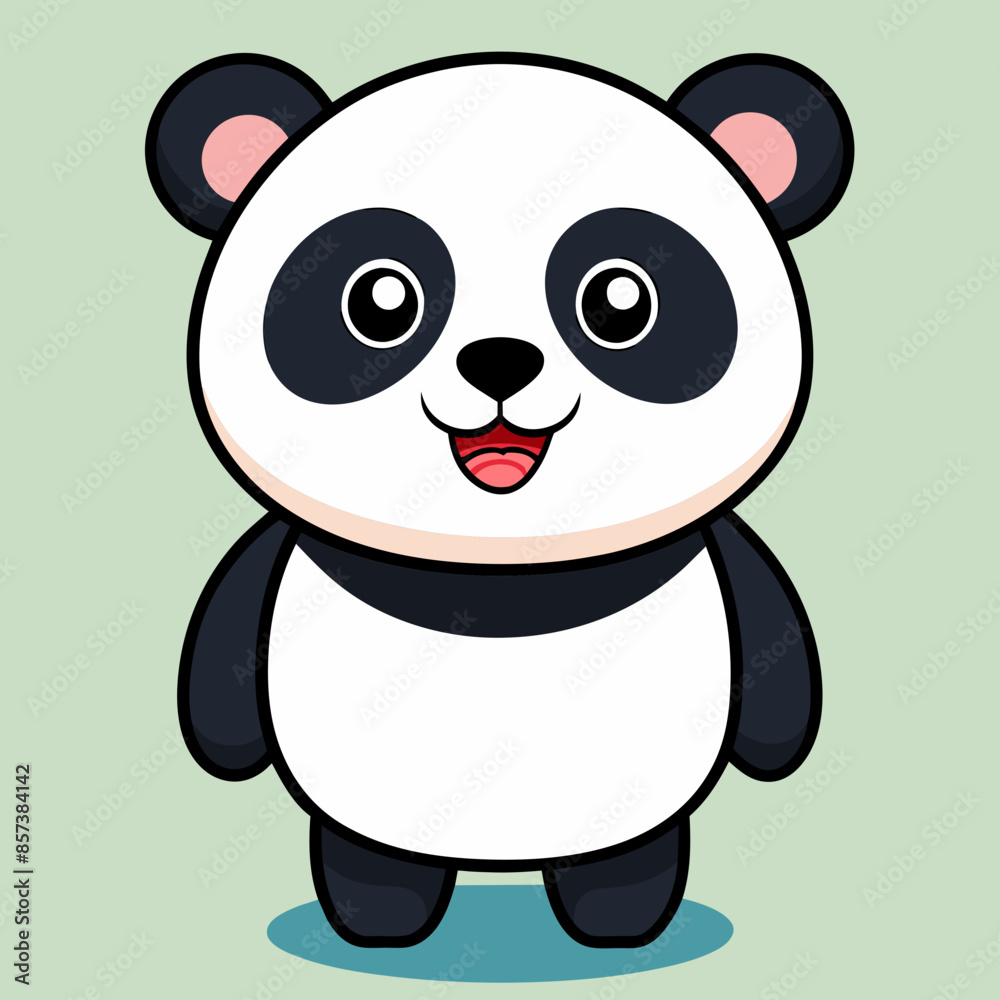 Cute smiley panda vector art illustration Cute smiley panda vector art illustration