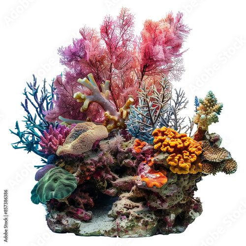 Colorful deep ocean coral reef clip art photo