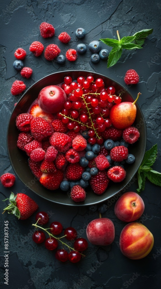 A refreshing summer smoothie with fresh fruit and berries A refreshing summer smoothie with fresh fruit and berries