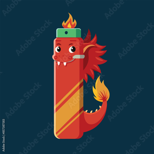 funda larga d encendedor con forma cute dragon
