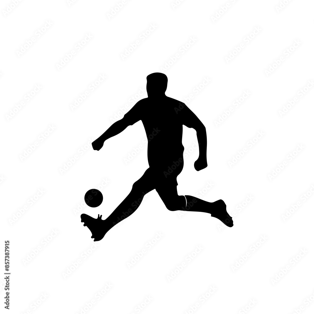 Set of Soccer Players Silhouettes vector Set of Soccer Players Silhouettes vector