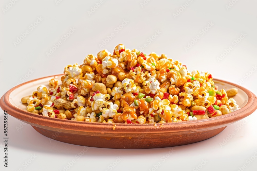 Rustic Caramel Apple Popcorn with Salted Peanuts and Apple Chips Rustic Caramel Apple Popcorn with Salted Peanuts and Apple Chips