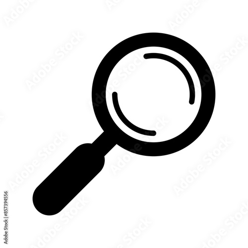 Magnifying glass icon, magnifier or loupe sign. Search icon.