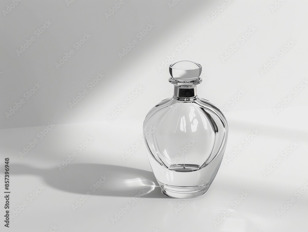 Elegant perfume bottle in warm light Elegant perfume bottle in warm light