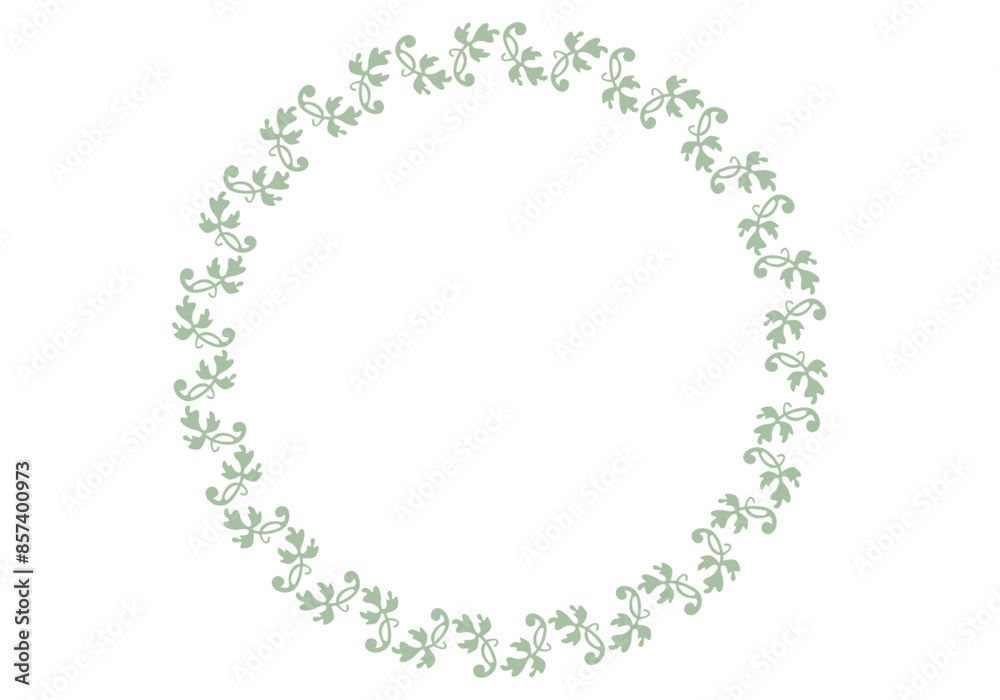 Marco circular verde floral de boda Marco circular verde floral de boda