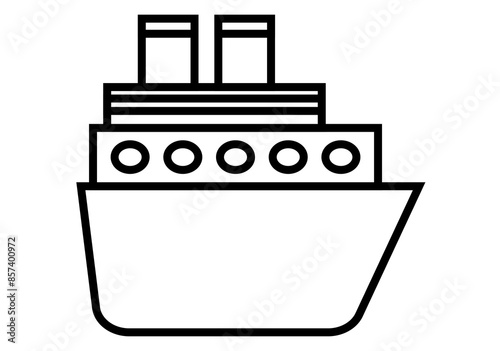 Icono negro de crucero en fondo blanco