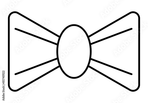 Icono negro de un lazo en fondo blanco