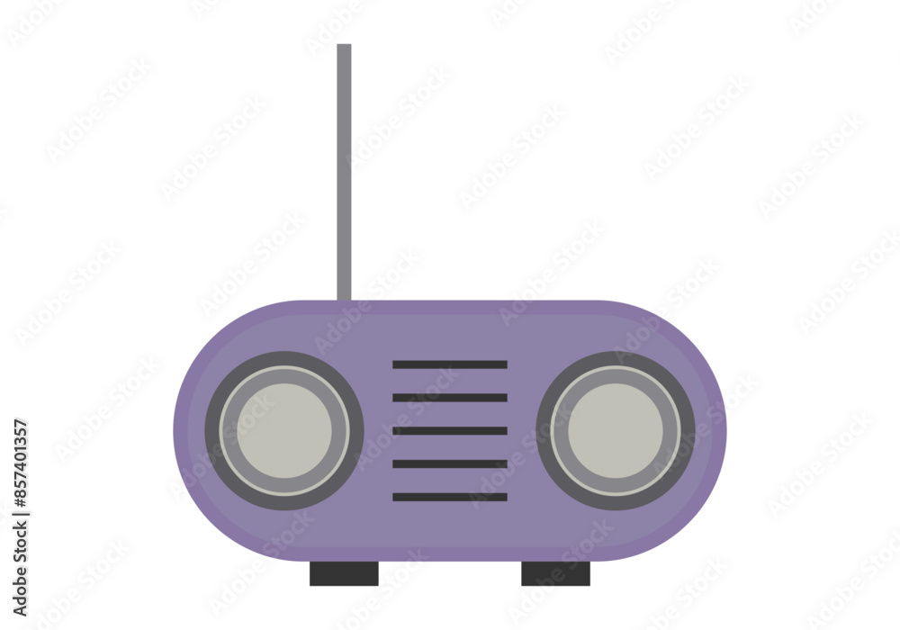 Radio clásica morada en fondo blanco Radio clásica morada en fondo blanco