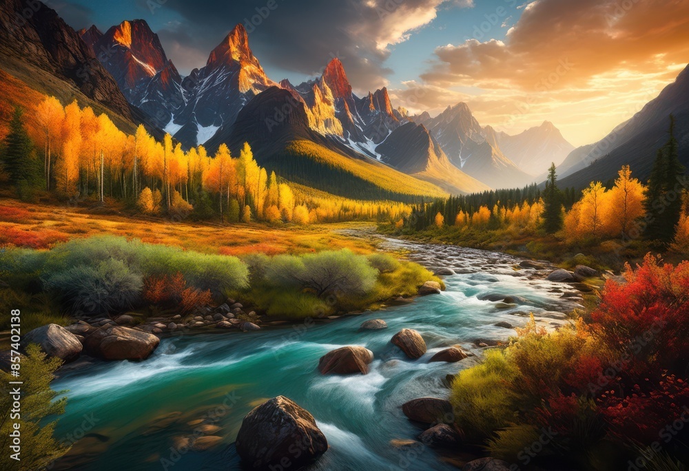 Obraz premium breathtaking dramatic scenic overlook panoramic view beauty, vista, nature, landscape, horizon, picturesque, stunning, magnificent, grand, outdoors