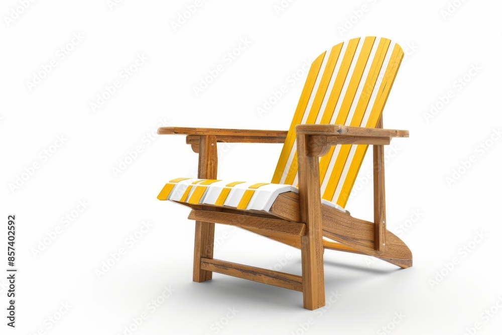 Adirondack Chair with Yellow Stripes Adirondack Chair with Yellow Stripes