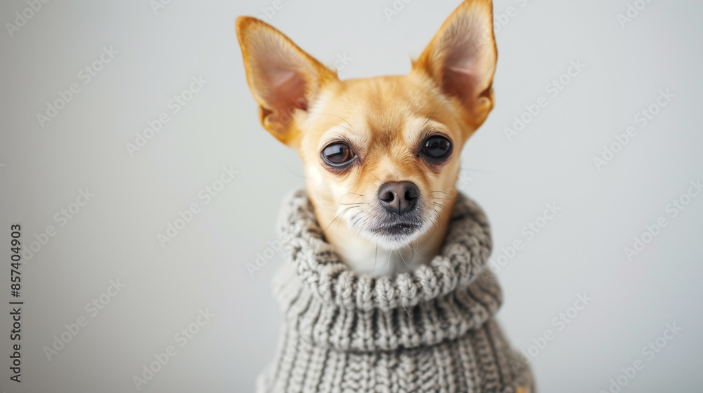 Chihuahua Wearing a Cozy Sweater Chihuahua Wearing a Cozy Sweater