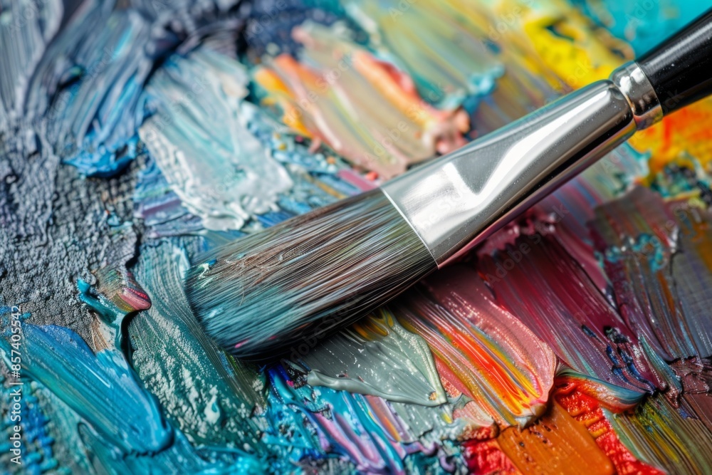 Fototapeta premium Vibrant Palette Knife Art