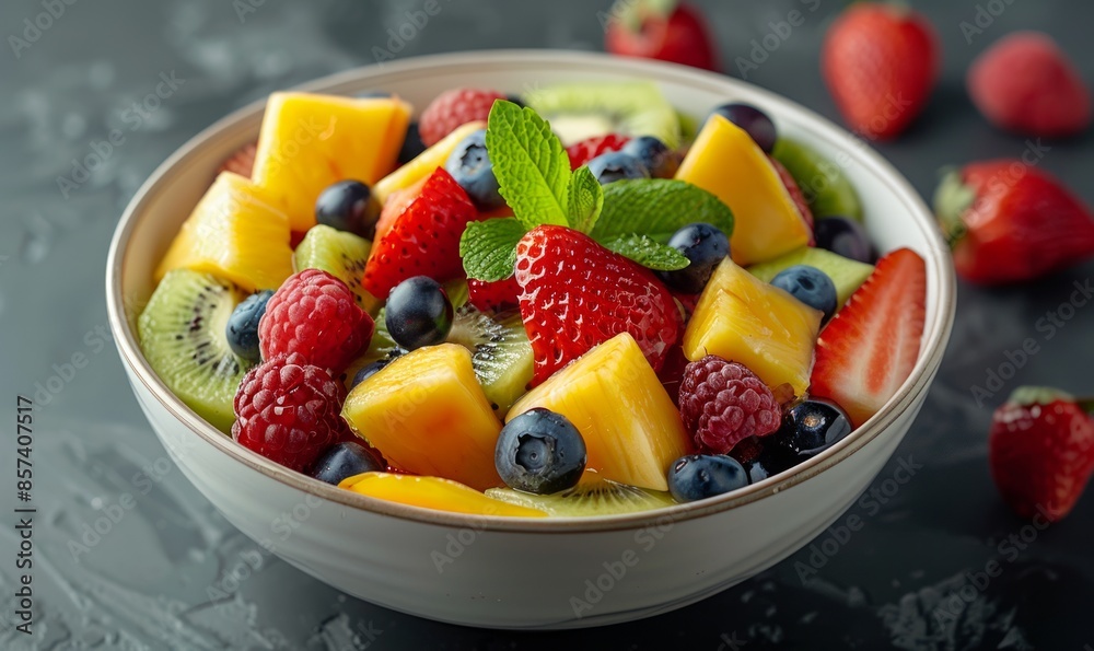 Fresh fruit salad in bowl Fresh fruit salad in bowl